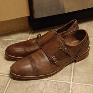 Men's Brown Monk Strap Johnston & Murphy Dress Shoes Size 14 M